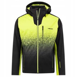 Kurtka męska narciarska Head Supershape Jacket czarna limonka XL