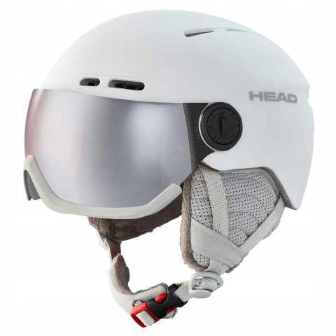 Kask Narciarski z przyłbicą Head Queen r. M/L 54-57 cm biały