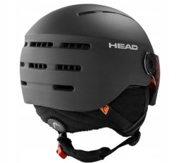 Kask narciarski z przyłbicą Head Knight M/L 54-57 cm czarny