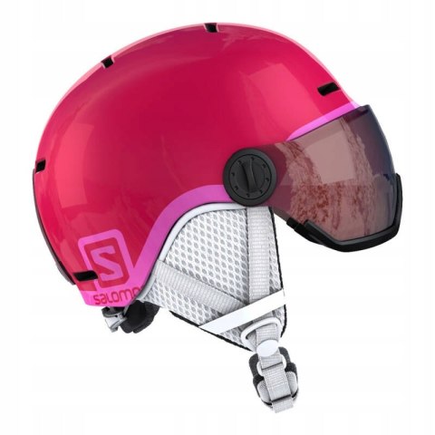 Kask Salomon Grom Visor narciarski z szybą przyłbicą różowy L 56-59 cm