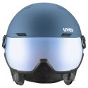 Kask narciarski UVEX Wanted visor blue z szybą S2 niebieski matowy 58-61cm