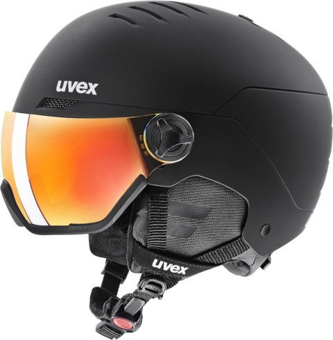 Kask narciarski Uvex Wanted Visor z szybą S2 54-58 cm czarny mat